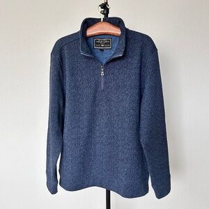 True Grit Herringbone Knit Fleece Blue sz L